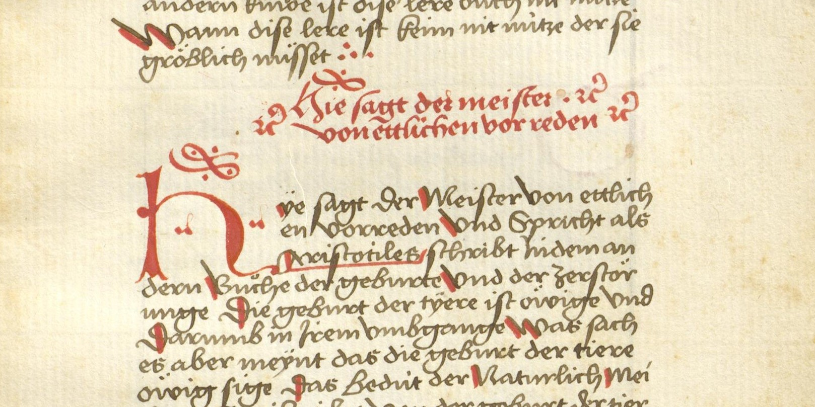 Abbildung eines Ausschnitts der Seite 9 (3r) des Ms. germ. oct. 60.